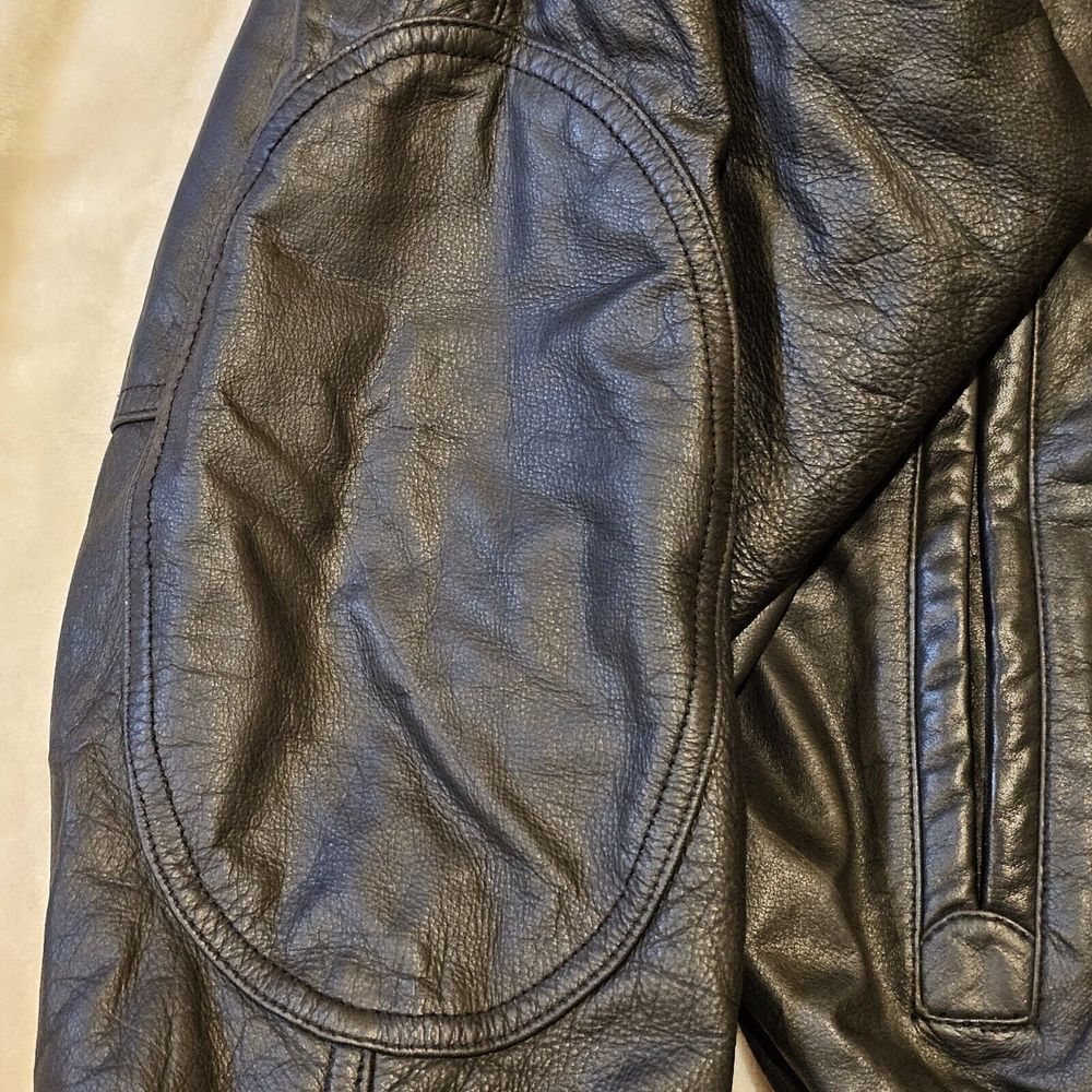 Men's Vintage Members Only Soft Black Leather Jacket Size XL - Picture 6 of 12
